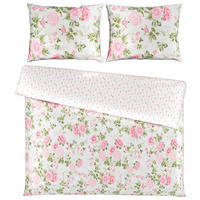 OBOJESTRANSKA POSTELJNINA ROSES 220/240 cm saten večbarvno  - večbarvno, Konvencionalno, tekstil (220/240cm) - Esposa