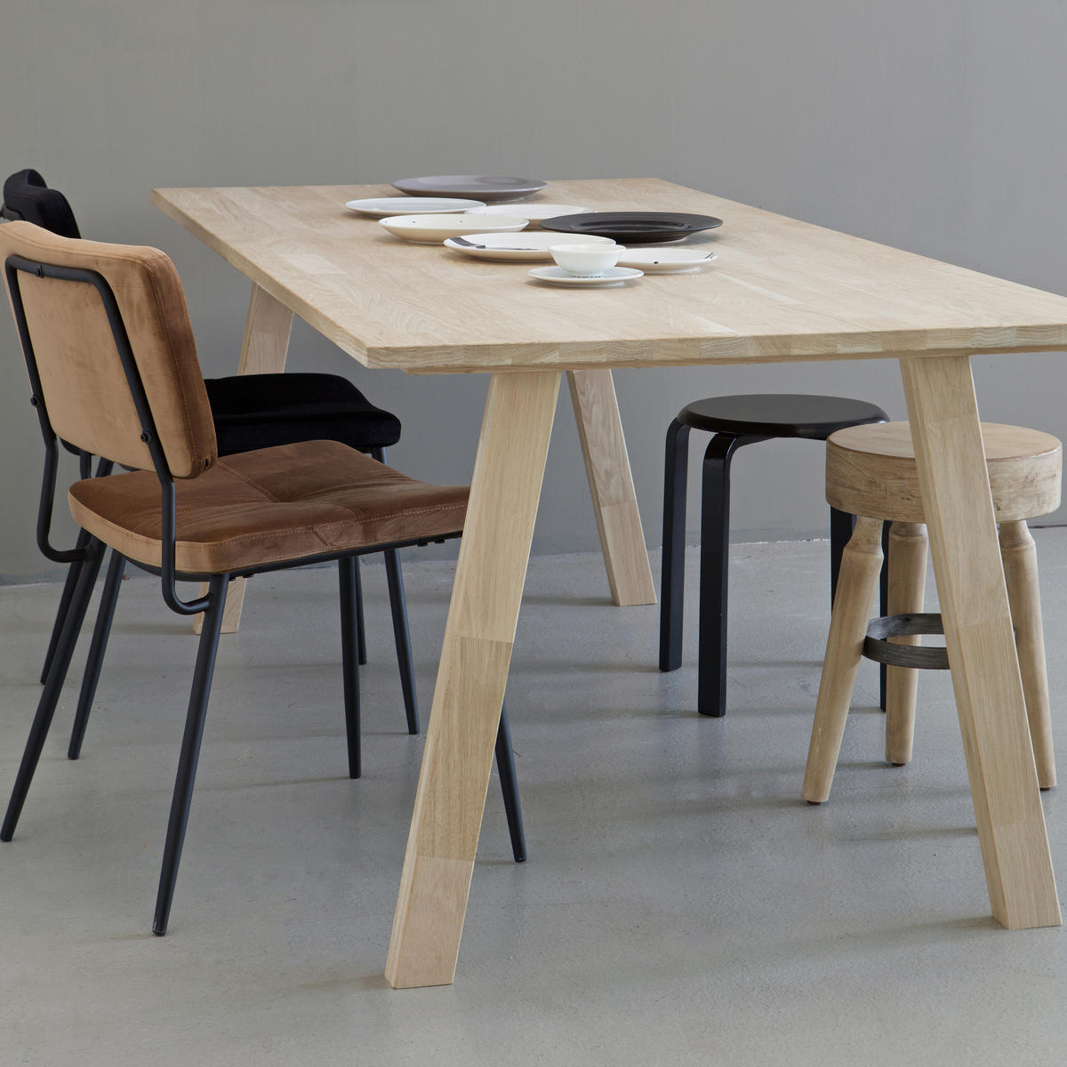 TISCHGESTELL   - Eichefarben, MODERN, Holz (79/72/10cm) - Livetastic