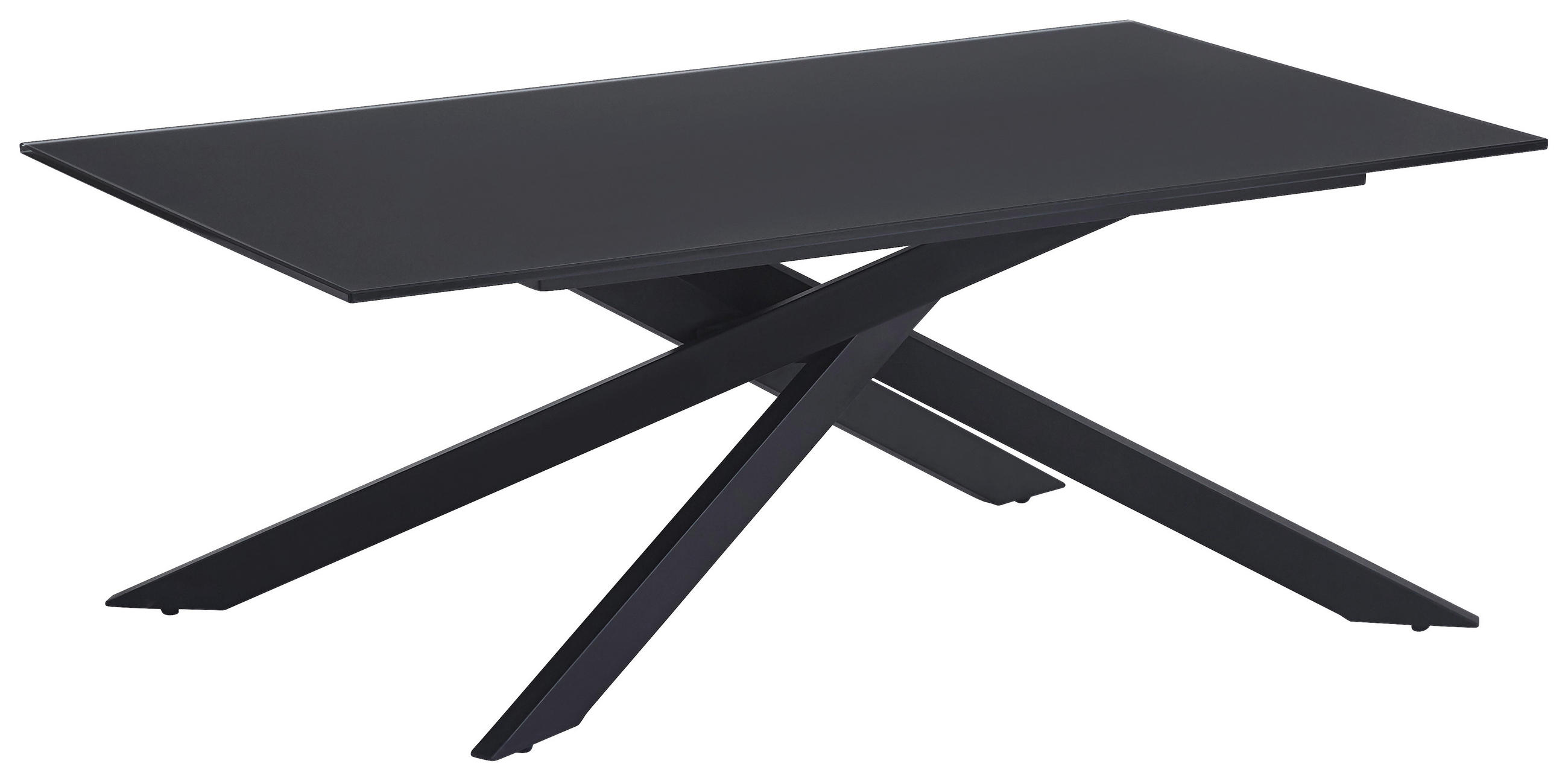 KONFERENČNÍ STOLEK, černá, sklo, kov, 115/65/42 cm - černá, Design, kov/sklo (115/65/42cm) - Stylife