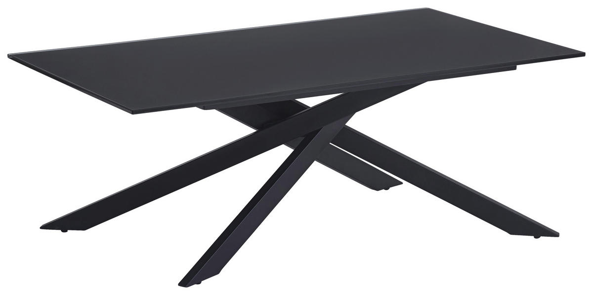COUCHTISCH ESG 115/65/42 cm rechteckig Schwarz  - Schwarz, Design, Glas/Metall (115/65/42cm) - Stylife