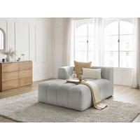 SOFAELEMENT ANNECY Bouclé Hellgrau  - Hellgrau/Schwarz, MODERN, Kunststoff/Textil (120/72/170cm)