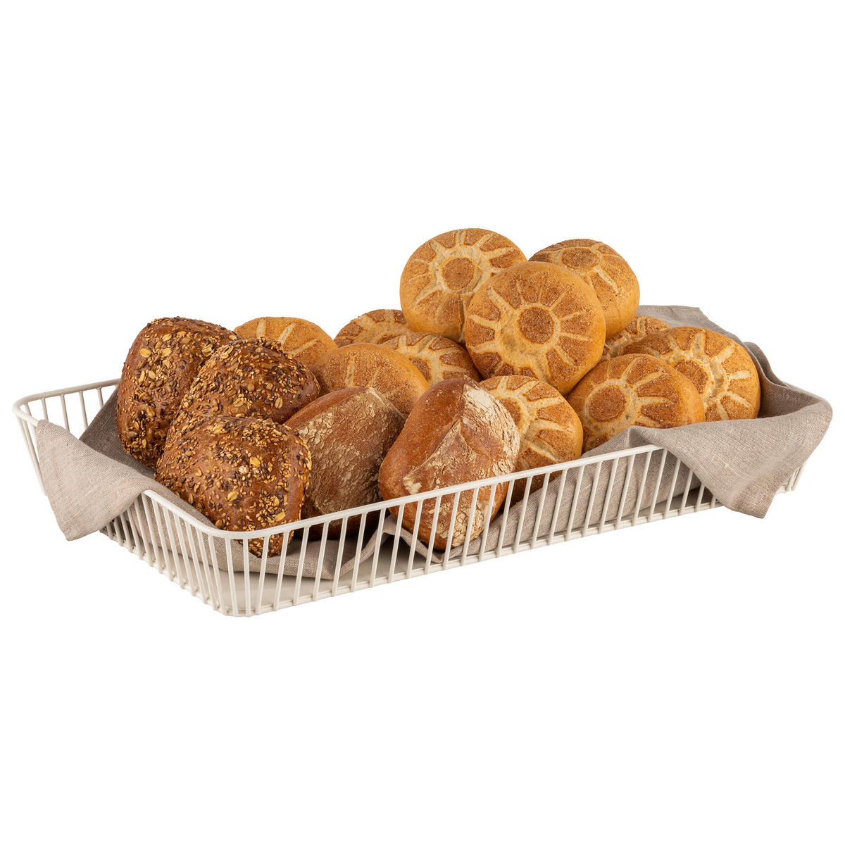 KORB  - Weiß, Basics, Metall (53/32,5/7cm)