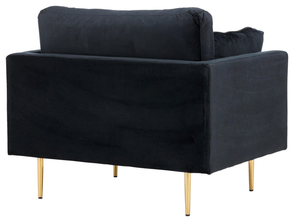 FÅTÖLJ i metall, textil svart, ljusbrun  - ljusbrun/svart, Design, metall/textil (110/84/86cm) - Livetastic