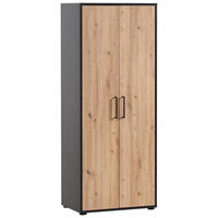 AKTENSCHRANK 65,1/163,6/41 cm  - Schwarz/Eiche Artisan, MODERN, Holzwerkstoff (65,1/163,6/41cm) - MID.YOU