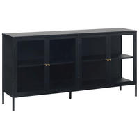 SIDEBOARD  in 170/85/40 cm  - Goldfarben/Schwarz, Trend, Glas/Metall (170/85/40cm) - Xora