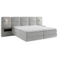 BOXSPRINGBETT 180/200 cm  in Greige  - Greige/Schwarz, Basics, Holz/Holzwerkstoff (180/200cm) - Esposa