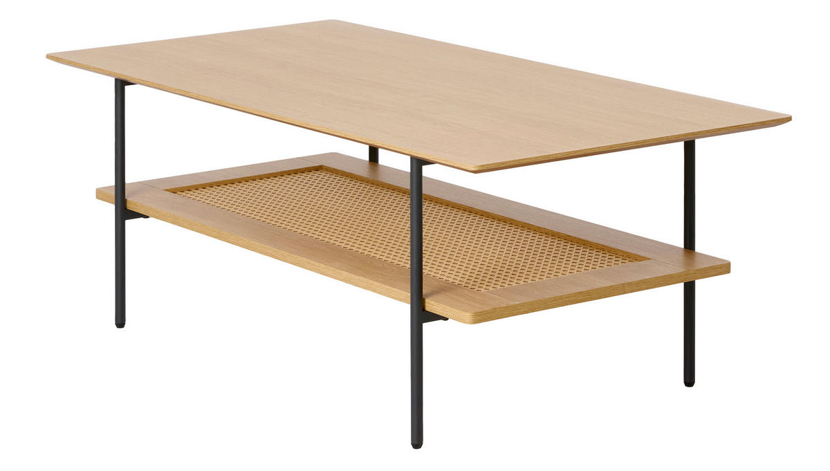 SOFFBORD i trämaterial 110/55/40 cm  - svart/ekfärgad, Basics, metall/trämaterial (110/55/40cm) - Livetastic