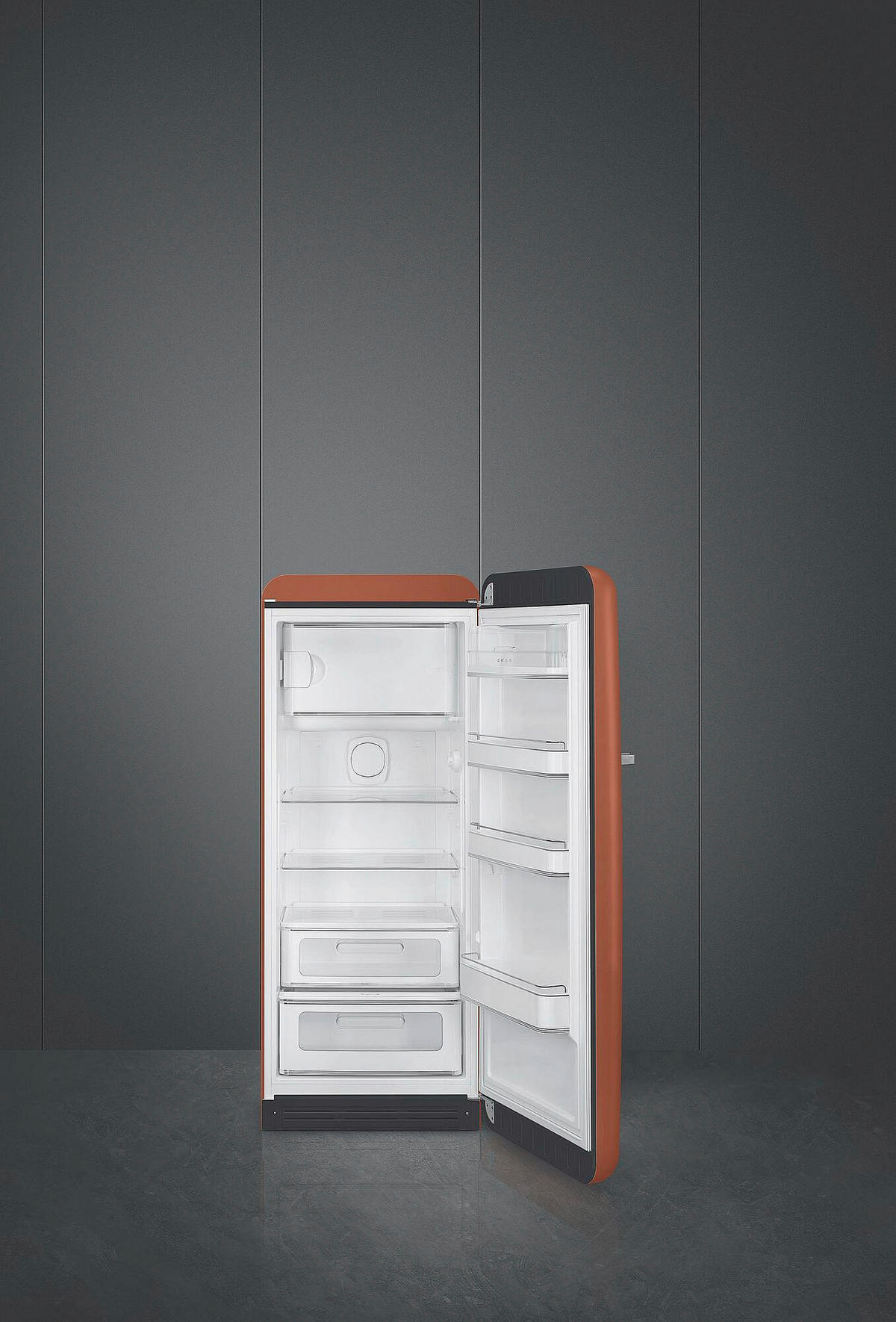 KÜHLSCHRANK 60,1/153/78,8 cm FAB28RACM6  - Rostfarben, Basics, Glas/Metall (60,1/153/78,8cm) - SMEG