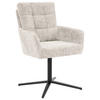 KAROSSZÉK fekete, bézs  - bézs/fekete, Design, textil/fém (61/91,5/66cm) - Stylife