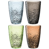 GLÄSERSET Matera 4-teilig  - Sandfarben/Blau, Design, Glas (17,8/13,2/17,8cm) - Leonardo