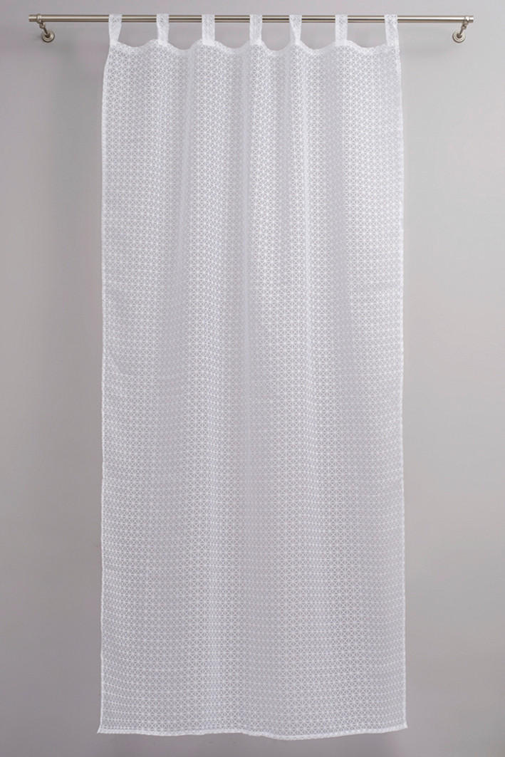 SCHLAUFENVORHANG  - Weiss, Basics, Textil (150/260cm)