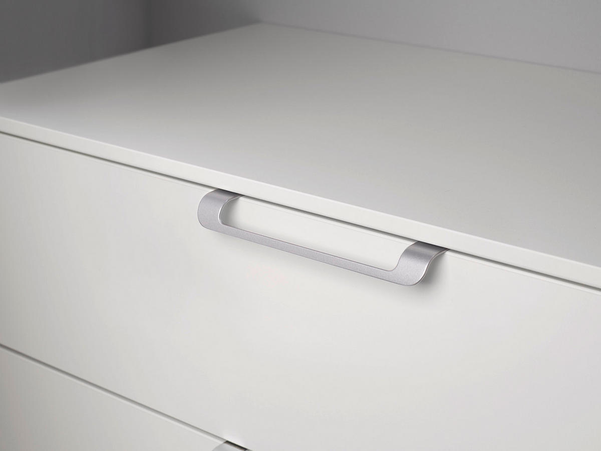 NACHTTISCH 50/61/42 cm  in Klar, Weiss  - Klar/Weiss, Design, Glas/Holzwerkstoff (50/61/42cm) - Novel