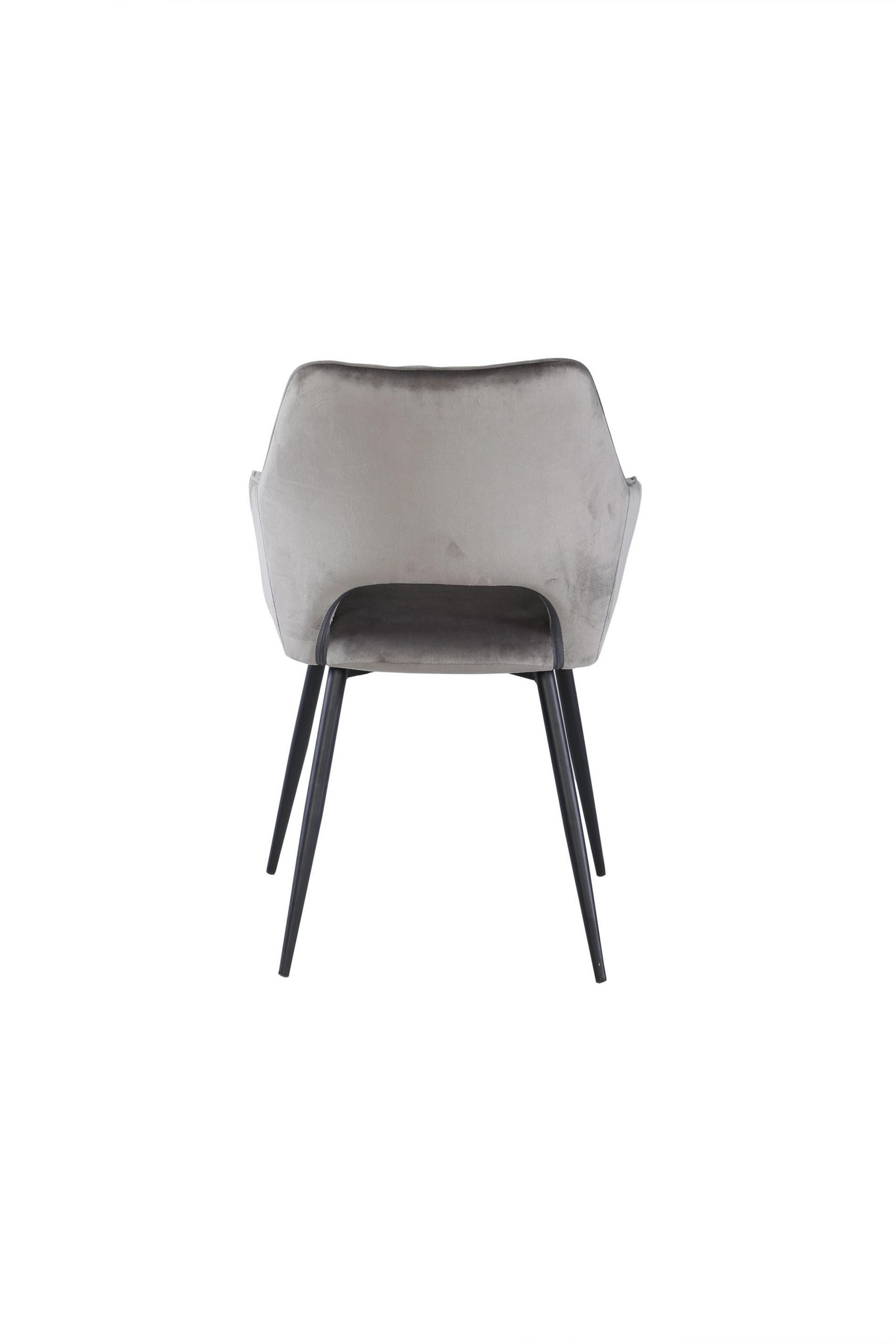 STOLICA SA RUKONASLONOM  siva, crna       - siva/crna, Konvencionalno, drvo/metal (56/56/80,5cm) - Carryhome