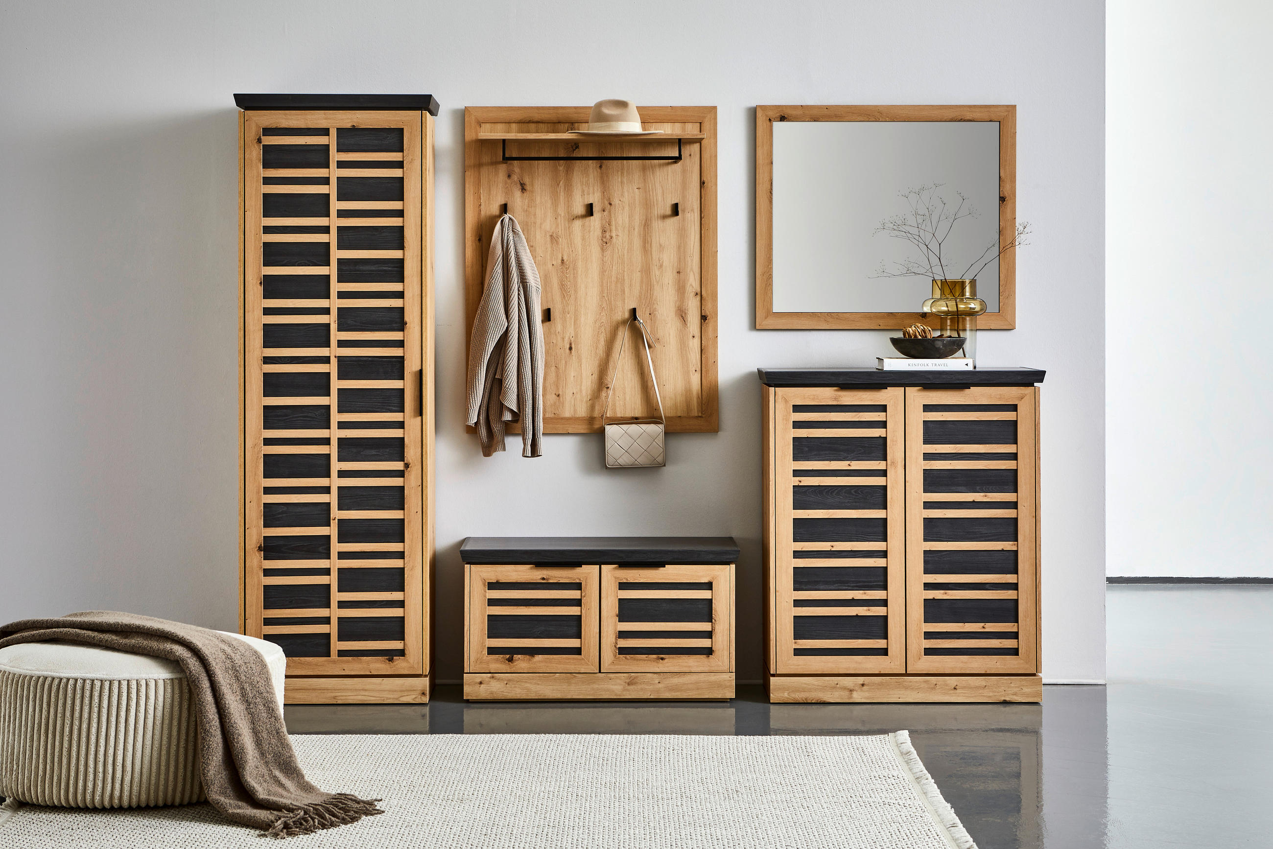 WANDSPIEGEL 87,5/75,5/1,6 cm  - Eiche Artisan, LIFESTYLE, Glas/Holzwerkstoff (87,5/75,5/1,6cm) - Xora