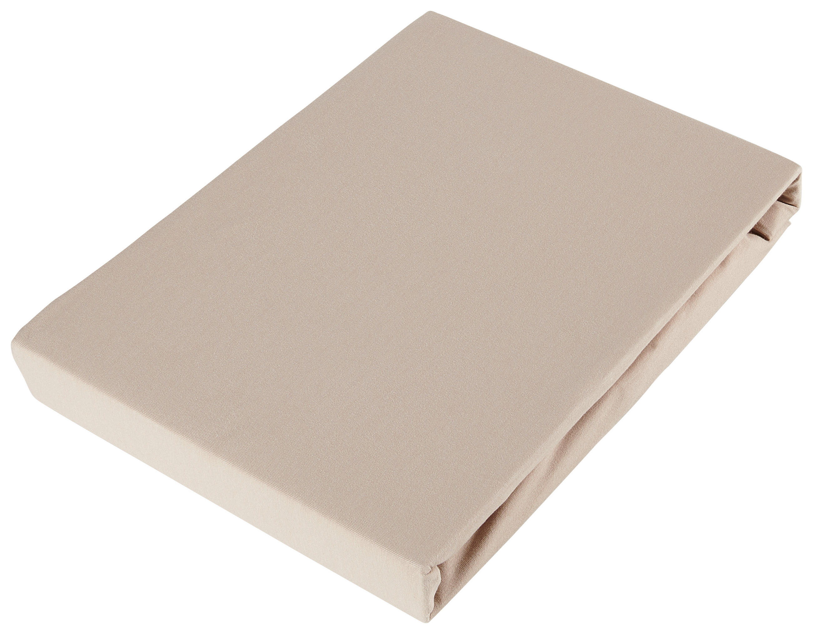 SPANNBETTTUCH FLORENTANO Jersey 150/200 cm  - Taupe, Basics, Textil (150/200cm) - Bio:Vio