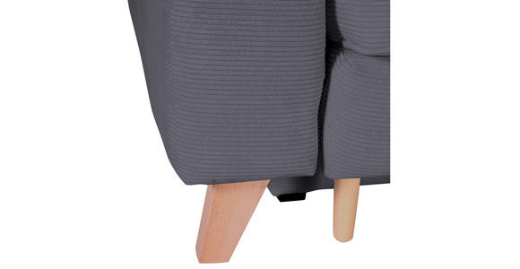 ECKSOFA Dunkelgrau Cord - Dunkelgrau/Buchefarben, Design, Holz/Textil (271/165cm) - Carryhome
