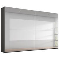 SCHWEBETÜRENSCHRANK in Graphitfarben, Grau  - Graphitfarben/Grau, Design, Glas/Holzwerkstoff (316/223/68cm) - Xora