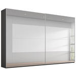 SCHWEBETÜRENSCHRANK  in Graphitfarben, Grau  - Graphitfarben/Grau, Design, Glas/Holzwerkstoff (316/223/68cm) - Xora