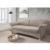 2,5-SITZER in Mikrofaser Taupe  - Taupe/Wildeiche, Konventionell, Holz/Textil (198/84/80cm) - Livetastic
