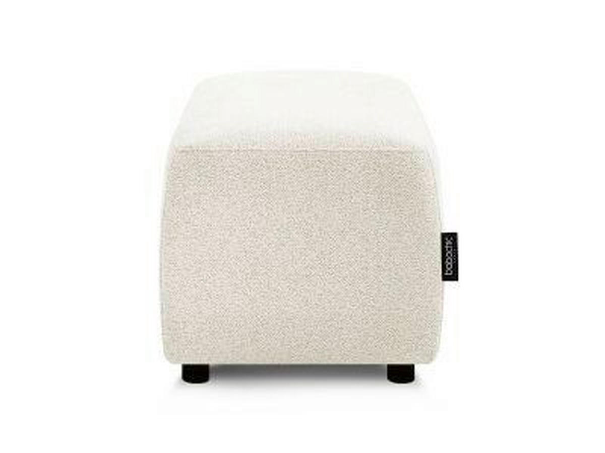 HOCKER ATILLA Flachgewebe Weiß  - Schwarz/Weiß, MODERN, Kunststoff/Textil (92/44/48cm)