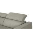 ECKSOFA in Struktur Greige 205/280 cm - Greige/Schwarz, Design, Textil/Metall (205/280cm) - Xora