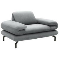 SESSEL in Webstoff Silberfarben  - Silberfarben/Schwarz, Design, Textil/Metall (139/83/98cm) - LOOKS by W.Joop