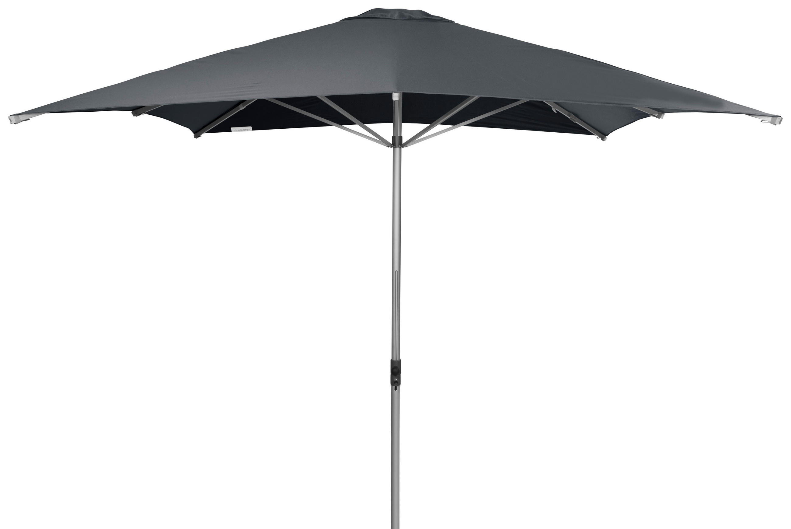 SONNENSCHIRM 300X300 cm Anthrazit  - Anthrazit/Silberfarben, Basics, Textil/Metall (300/300cm) - Doppler