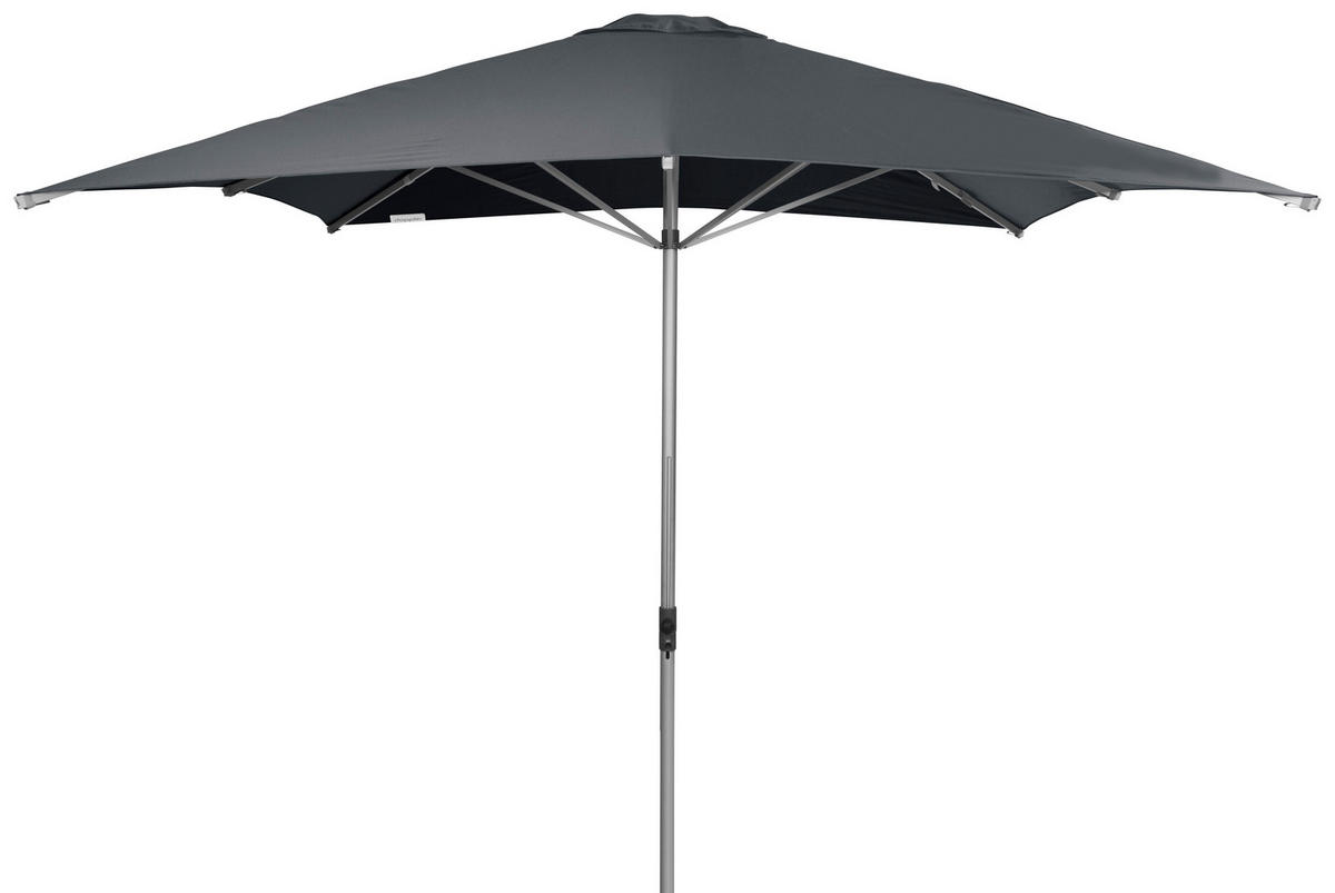 SONNENSCHIRM 300X300 cm Anthrazit  - Anthrazit/Silberfarben, Basics, Textil/Metall (300/300cm) - Doppler