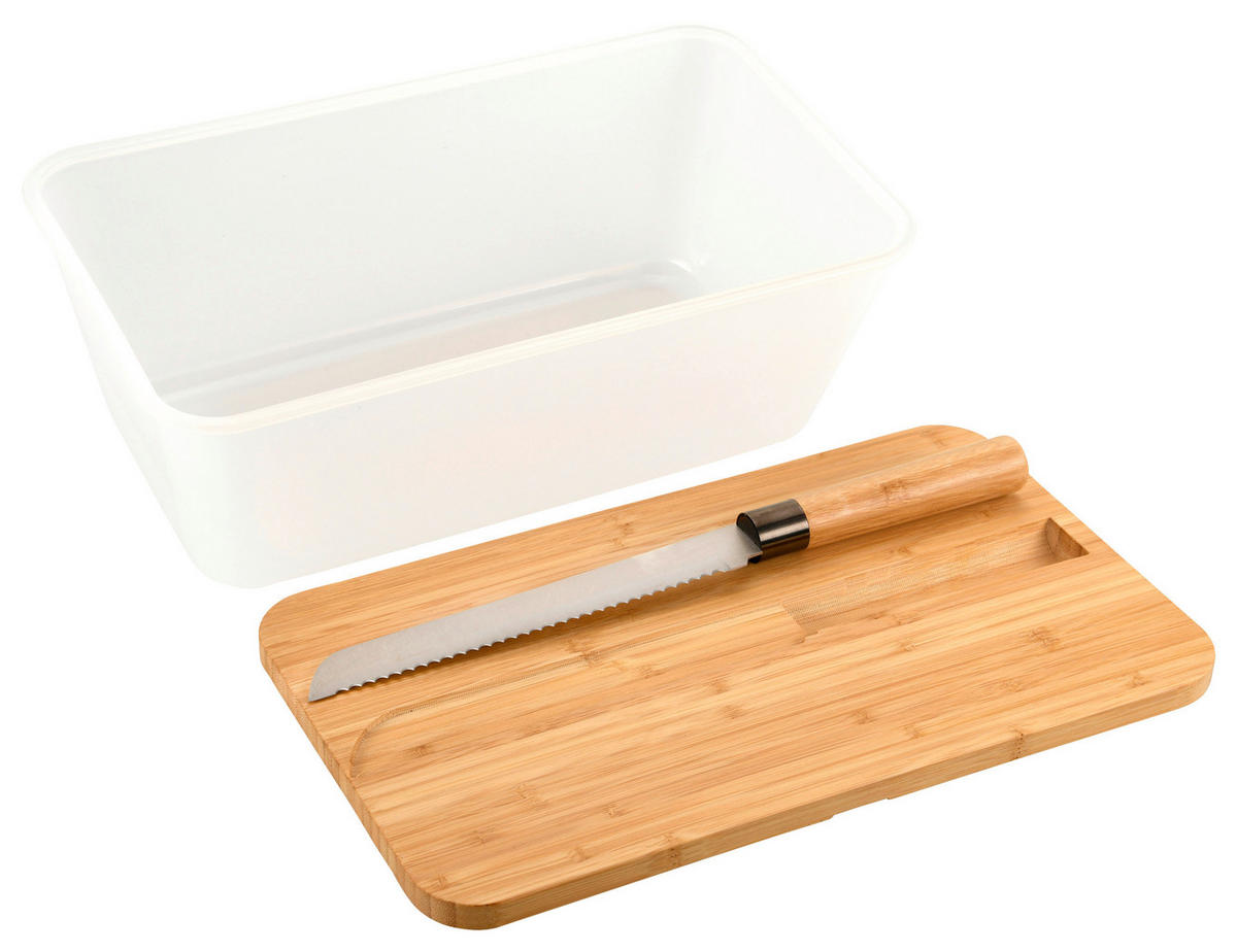 BROTBOX  - Hellbraun/Transparent, Basics, Holz/Kunststoff (34,8/20/15,5cm) - Kesper