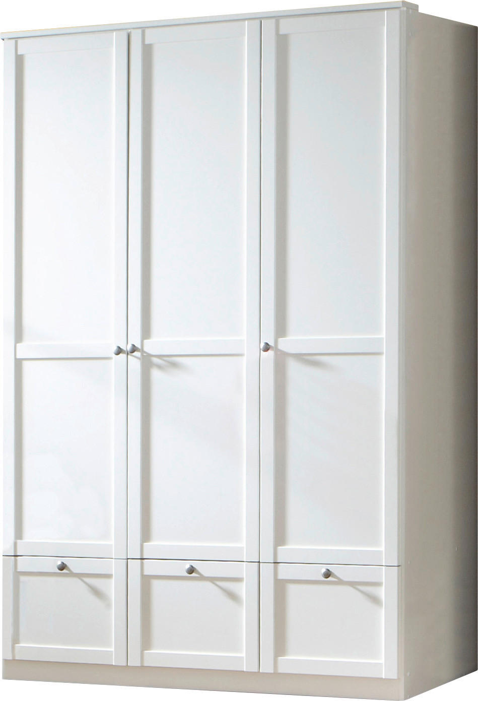 OMARA S KLASIČNIMI VRATI, bela - bela/barve cinka, Trendi, kovina/leseni material (135/200/58cm) - Hom`in