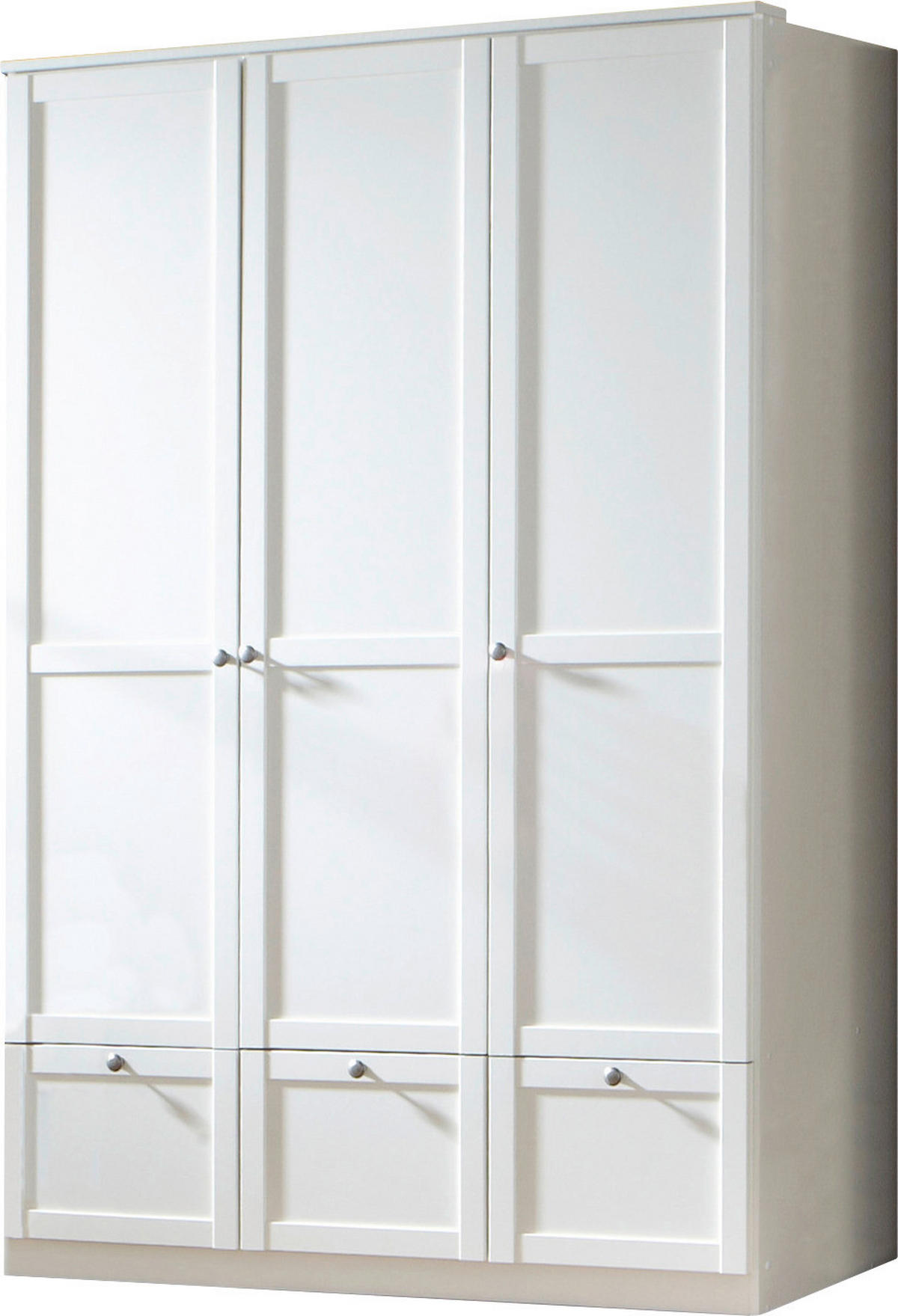 ŠATNÍ SKŘÍŇ S OTOČNÝMI DVEŘMI, bílá, 135/200/58 cm - bílá/barvy zinku, Lifestyle, kov/kompozitní dřevo (135/200/58cm) - Livetastic