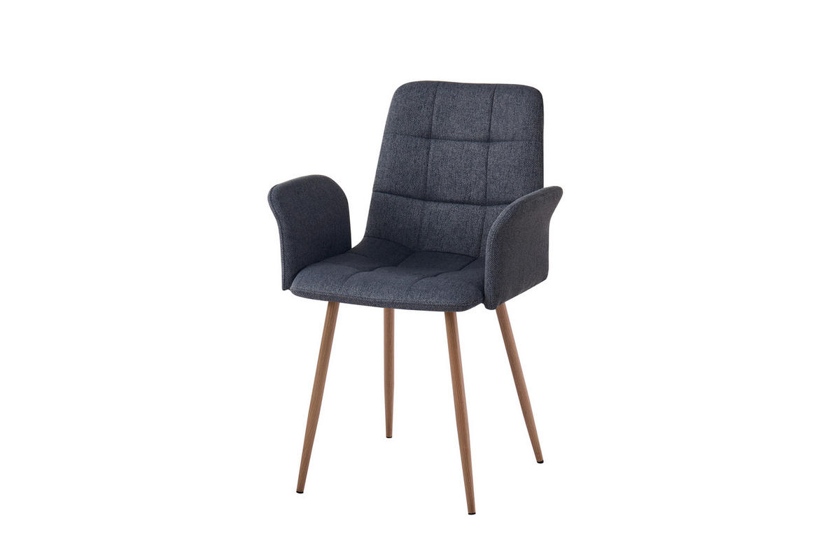 NASLANJAČ, kovina, tekstil naravne barve, temno siva  - temno siva/naravne barve, Design, kovina/tekstil (61/87/55cm) - Stylife