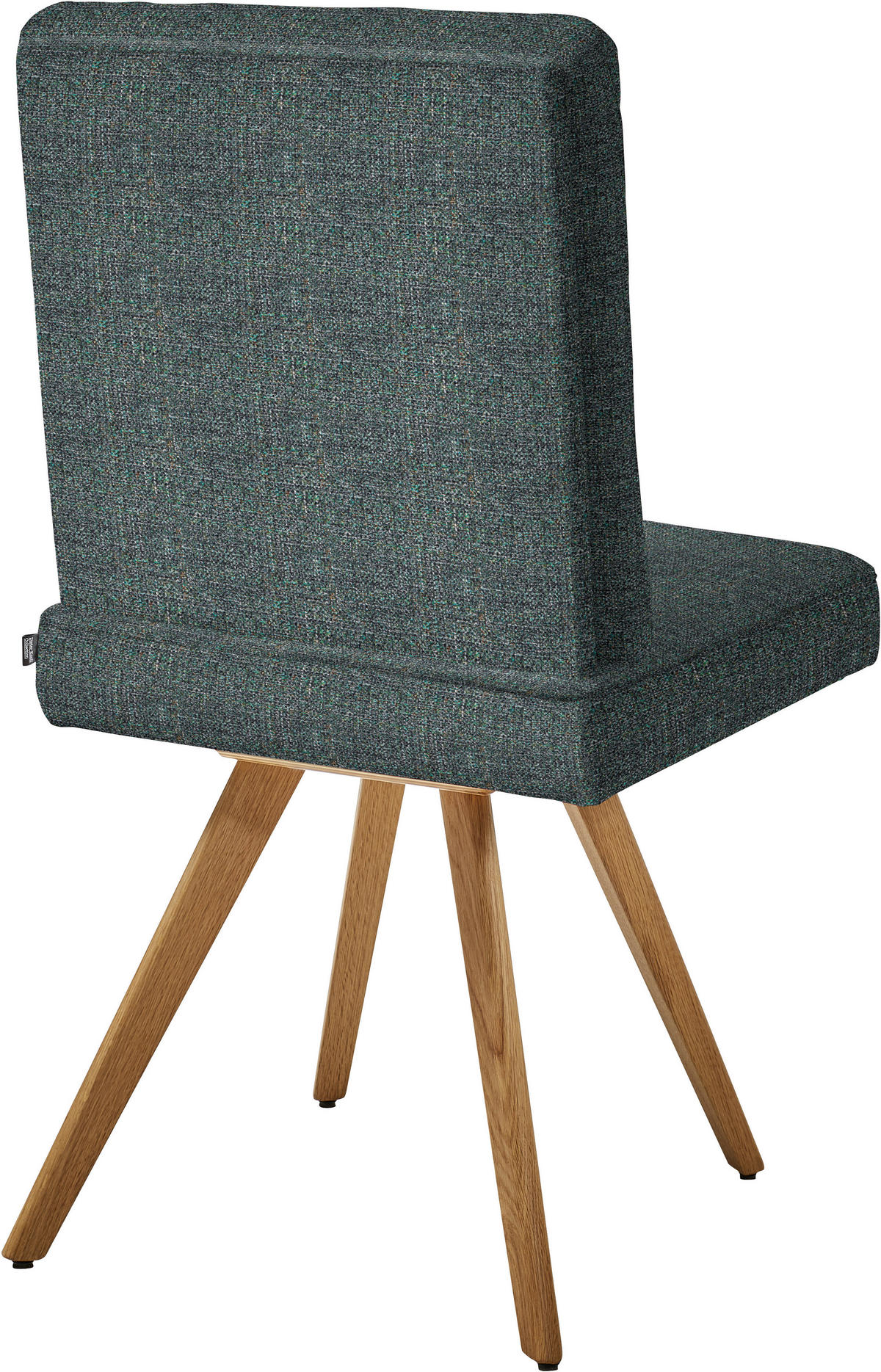 STUHL  in Flachgewebe Holz, Textil  - Türkis/Eichefarben, Design, Holz/Textil (46/94/58cm) - Dieter Knoll