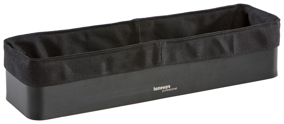COȘ PENTRU PÂINE  43,3/12,5/8,7 cm  - negru, Design, metal/textil (43,3/12,5/8,7cm) - Homeware Profession.