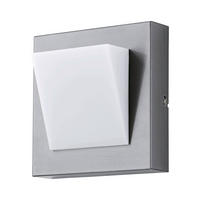 VÄGGLAMPA FÖR UTOMHUS - vit/stålfärgad, Klassisk, metall/plast (20/20/9,5cm) - Eglo