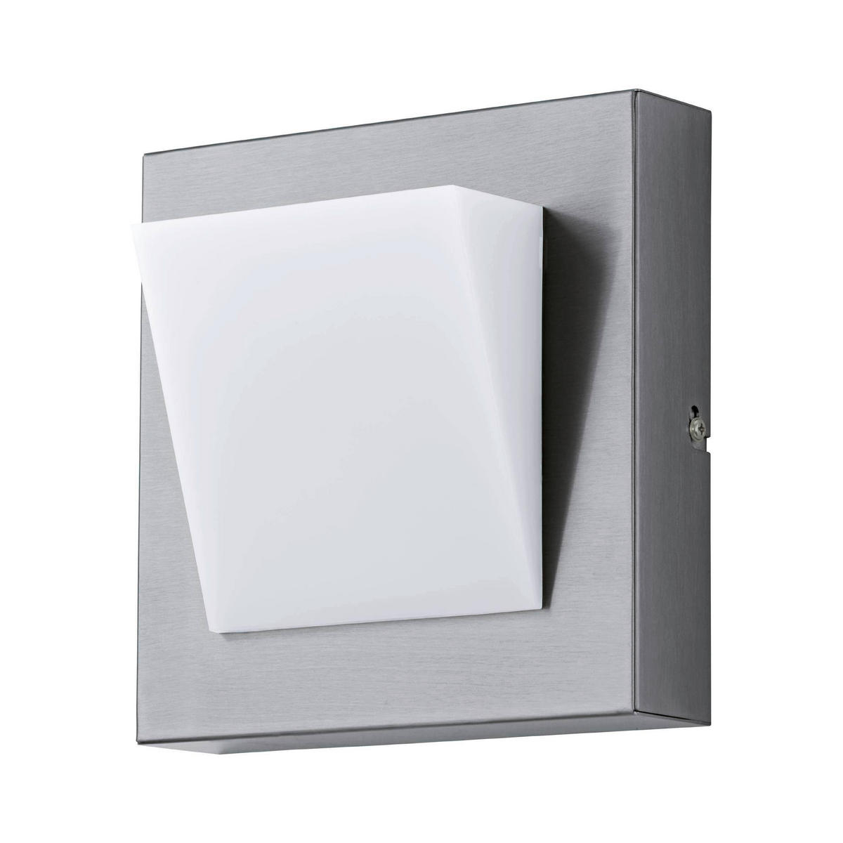 VÄGGLAMPA FÖR UTOMHUS - vit/stålfärgad, Klassisk, metall/plast (20/20/9,5cm) - Eglo