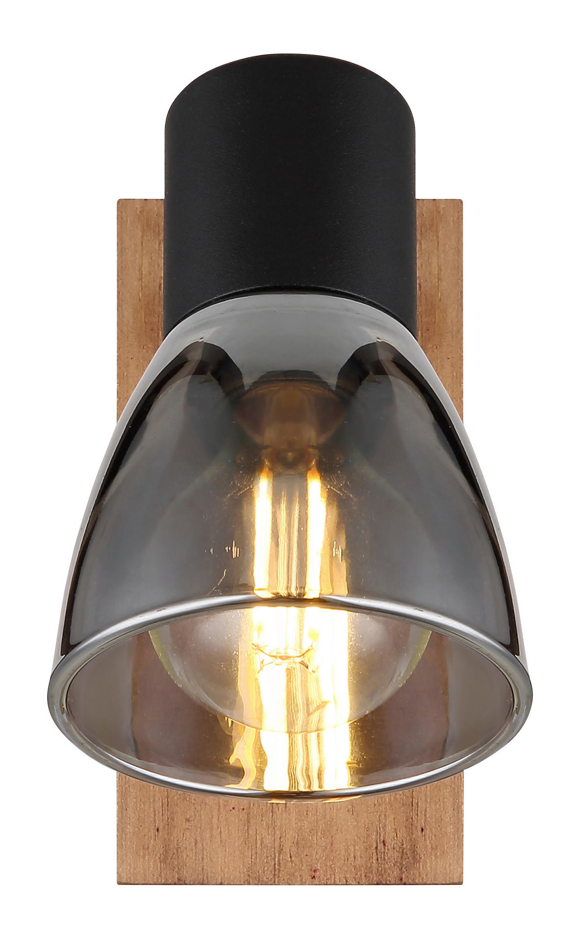 STRAHLER - Dunkelbraun/Schwarz, Natur, Glas/Holz (7/15,5/14cm) - Globo
