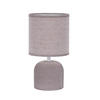 STOLNÍ LAMPA, E14, 15/28 cm  - hnědá, Design, textil/keramika (15/28cm)