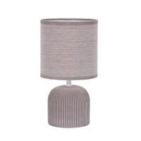 TISCHLEUCHTE 15/28 cm  - Braun, Design, Keramik/Textil (15/28cm)