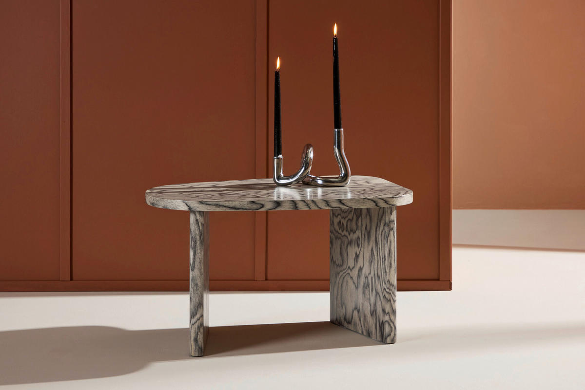 COUCHTISCH Pappel 70/45/40 cm oval Grau  - Grau, MODERN, Holz (70/45/40cm) - Livetastic