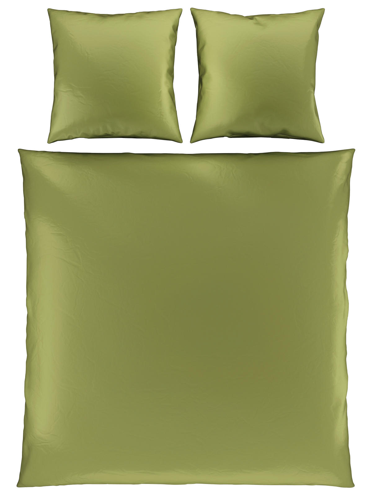 BETTWÄSCHE 3-teilig Segesta Satin 200/200 cm  - Dunkelgrün, MODERN, Textil (200/200cm) - Novel