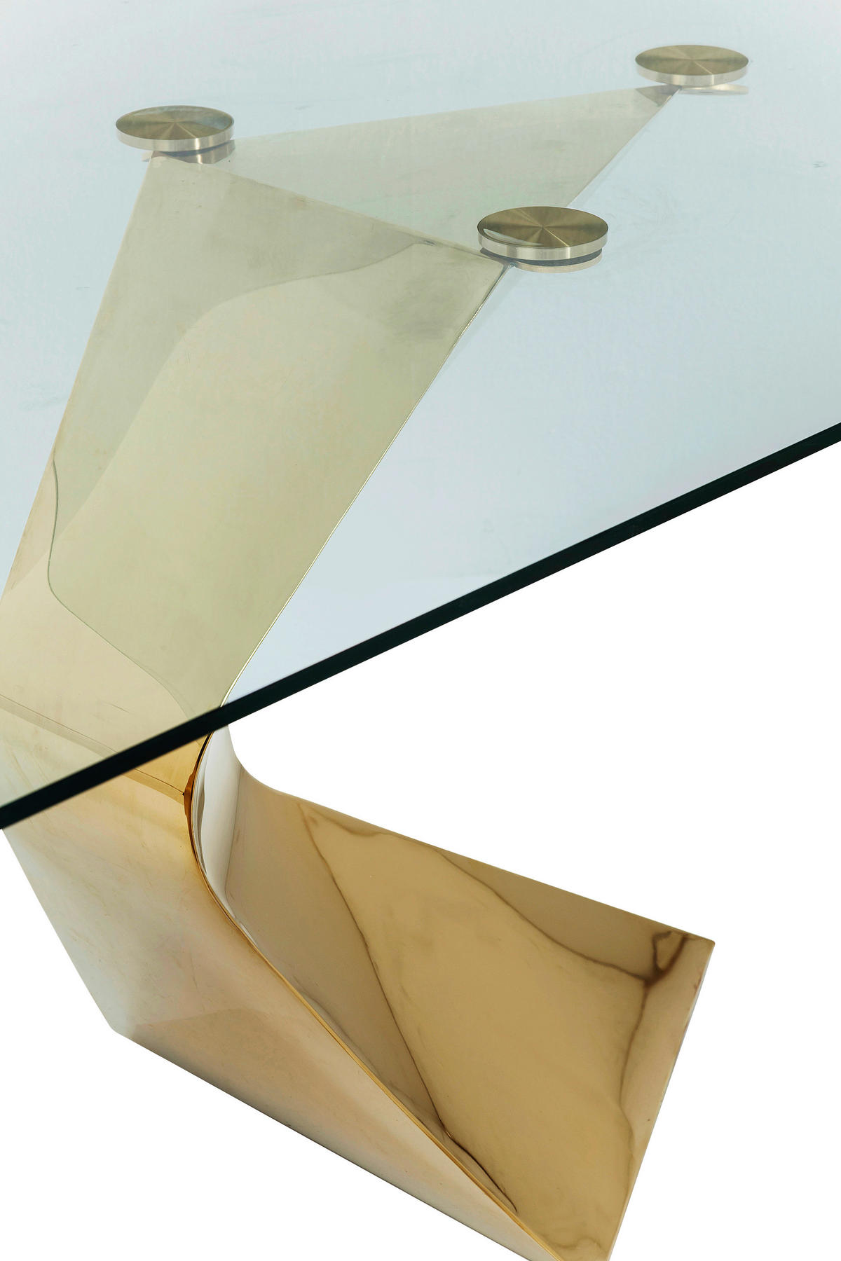 ESSTISCH rechteckig Goldfarben  - Goldfarben, Design, Glas/Metall (200/100/75cm) - Kare-Design