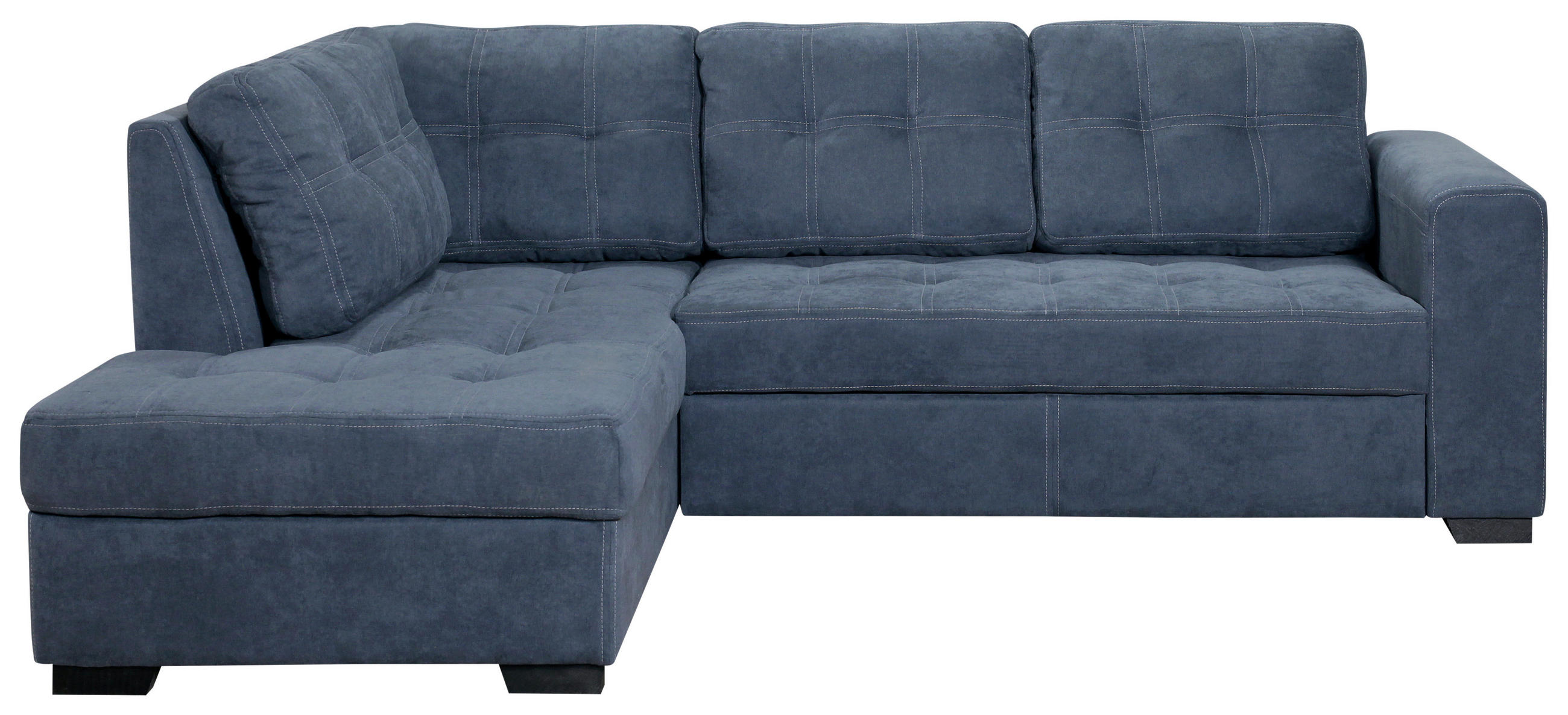 SJEDEĆA GARNITURA tekstil  tamno plava   - tamno plava, Design, tekstil (172/246/80cm) - Xora