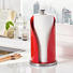 KÜCHENROLLENHALTER - Edelstahlfarben/Rot, Basics, Metall (15,6/35,2cm) - WESCO