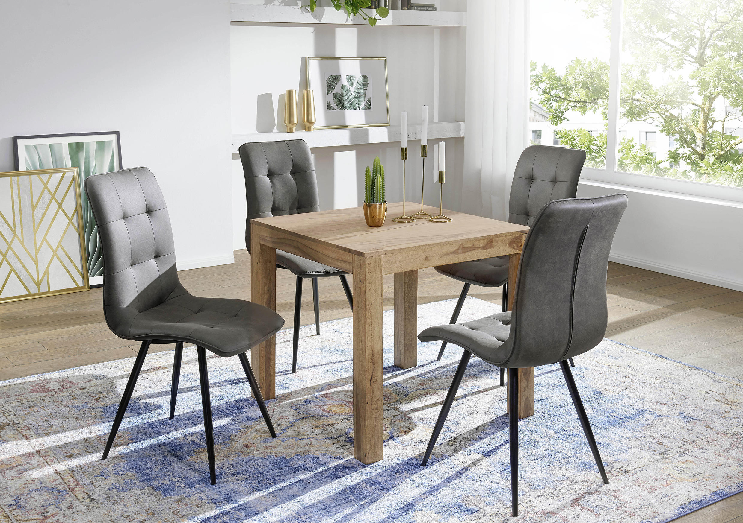 ESSTISCH in Holz  - Akaziefarben, MODERN, Holz (80/80/76cm) - MID.YOU