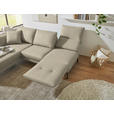 ECKSOFA  in Flachgewebe Beige  175-224/255-365 cm  - Beige/Schwarz, Design, Textil/Metall (175-224/255-365cm) - Dieter Knoll