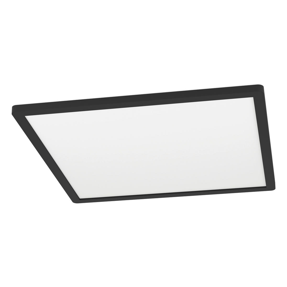 LED-DECKENLEUCHTE Rovito-Z  Smart 42/42/2,5 cm   - Schwarz/Weiß, Basics, Kunststoff (42/42/2,5cm) - Eglo