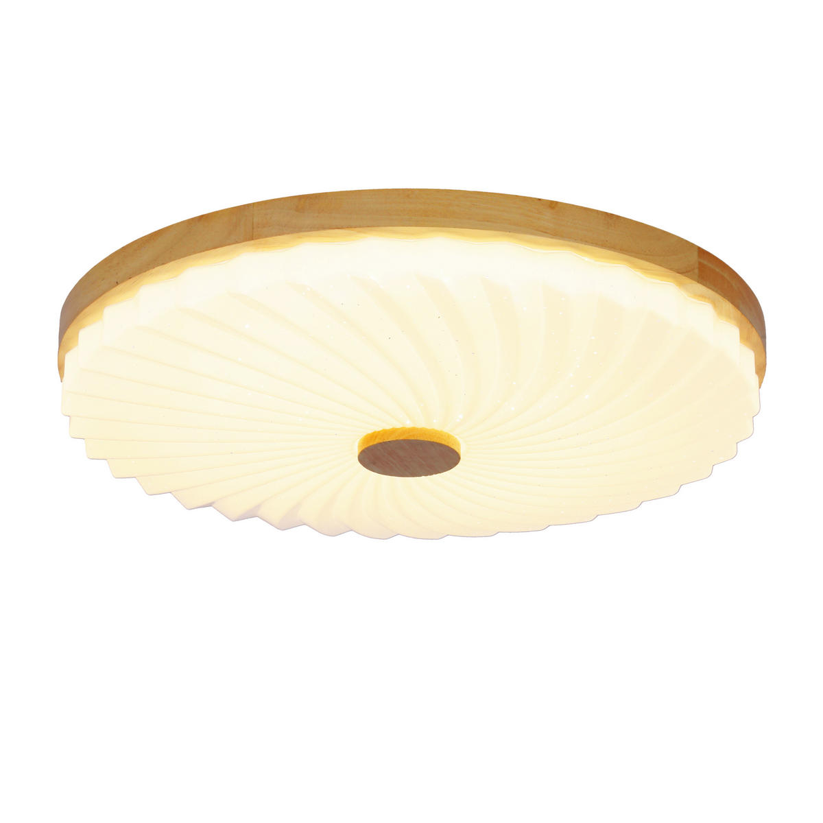 LED-DECKENLEUCHTE 38/38/6.5 cm   - Eichefarben/Weiß, Natur, Kunststoff/Metall (38/38/6.5cm)