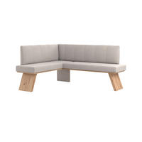 ECKBANK 150/185 cm Webstoff Weiß   - Eichefarben/Weiß, KONVENTIONELL, Textil (150/185cm) - Livetastic