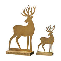 DEKORENTIER  - Goldfarben, Basics, Metall (8/25,5/40,00cm) - X-Mas